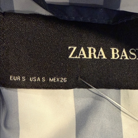 Zara Basic Blue and White Striped Jacket/Wind Breaker  NWT’s - Picture 7 of 7
